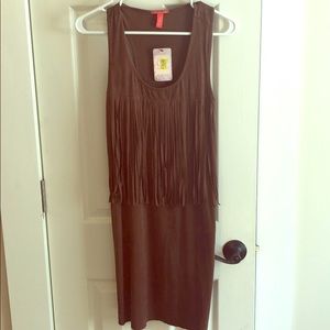 Brown velvet dress
